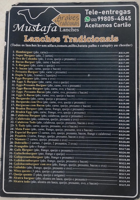Mustafa Lanches Árabes e Tradicionais
